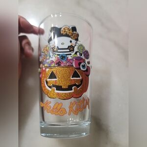 🎃 HELLO KITTY Halloween Pumpkin Sparkle Pint Glass